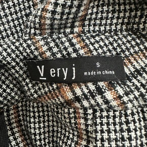 Plaid Pinafore Jumpsuit Small Multicolor 2 Pockets V Neck Romper Very J Women - Picture 2 of 11